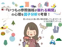 「いつもの参照価格が崩れる瞬間」の心理を因子分析で考察！思った以上に高い買い物を許容してしまうケースについてのアンケート