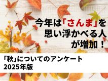 今年は「さんま」を思い浮かべる人が増加！｜「秋」についてのアンケート2025年版